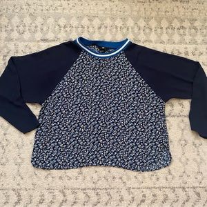 H&M Floral Blouse Long Sleeves Size 4
